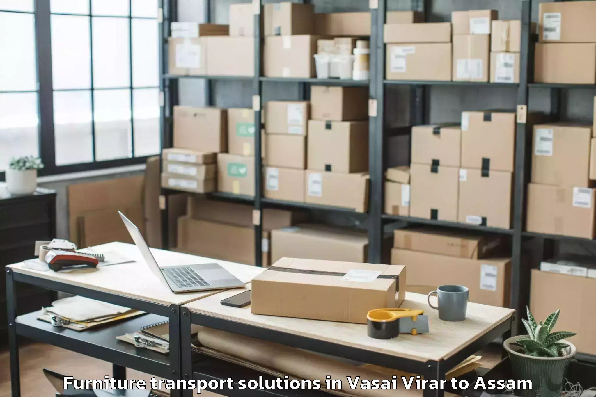 Professional Vasai Virar to Samaguri Furniture Transport Solutions